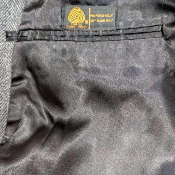 David Baker Double-Breasted Pea Coat Wool L - Picture 9 of 10